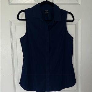 Talbots Dark Blue Sleeveless Blouse